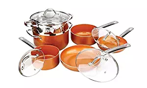 Best New Copper 11 Pc Cookware Set