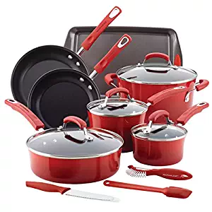 Best Rachael Ray Cucina Hard Anodized 12 Piece Cookware Set