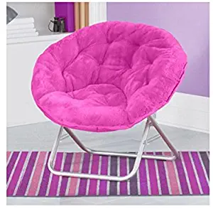 Very Comfortable Mainstays Faux-Fur Saucer Chair (Pink)