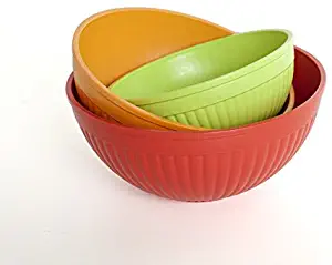 Nordic Ware 60039 Microwave Prep/Serve Bowl Set, 3 Piece, Fiesta Colors