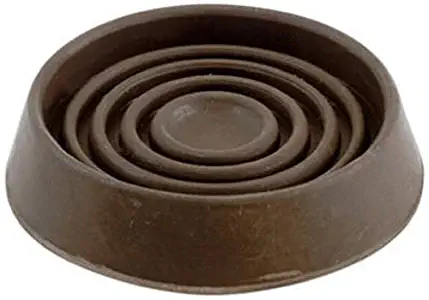 Shepherd 9075 1-9/16" Brown Round Cushioned Rubber Caster Cups 4 Count