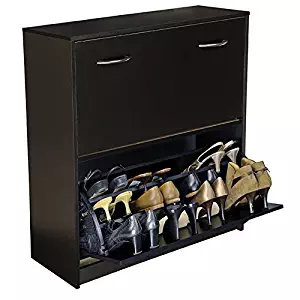 Venture Horizon Double Shoe Cabinet- Black