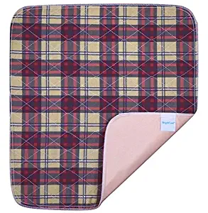 Ultra Waterproof Washable Seat Pad (20 x 22 Inch) for Incontinence - Seniors, Adult, Children, or Pet Underpad - Triple Layer Chair Cover Protector, 24 Ounce Absorbency (Plaid) by BrightCare