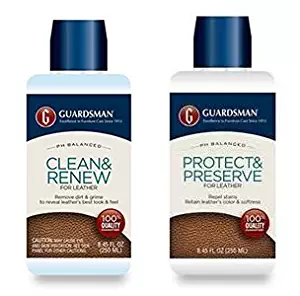 Guardsman Leather Care Bundle: Leather Cleaner and Leather Protector
