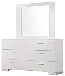 Felicity 6-Drawer Dresser Glossy White