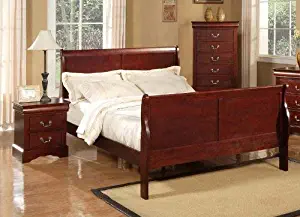 Alpine Furniture Louis Philippe II 4 Piece Bedroom Set, Full Size