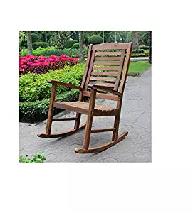 International Caravan Trinidad Acacia Oil Finish Porch Rocker Is a Terrific Wood Porch Rocker