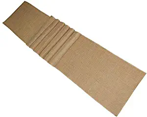 Cotton Craft - 2 Pack - Jute Burlap Table Runner - 12 in. x 108 in. Each - 6 Yards Total - Rustic Hessian - Overlocked Edges - For Weddings, Home Décor & Crafts