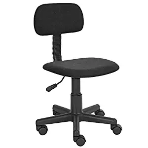 HOMY CASA Kids Mesh Mid-Back Desk Chair Student Adjustable Computer Task Desk Office Chairs (Black)