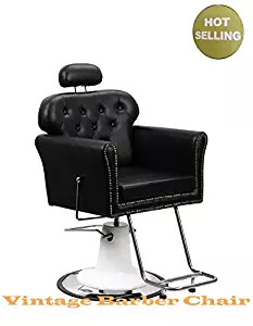Vintage Old Barber Chair for Salon and Barber Shop for All Purpose Hair Cutting Styling Shampoo with Hydraulic pump