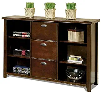 Martin Furniture TLC504 Martin Tribeca Loft Cherry 3 Drawer File/Bookcase - Fully Assembled,