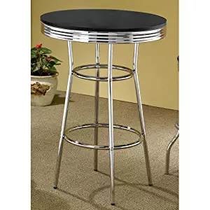 Cleveland 50's Soda Fountain Bar Table Black and Chrome