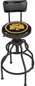 Northern Tool Adjustable Swivel Shop Stool with Backrest - Steel, 275-Lb. Capacity, 29 to 33in. Seat Height