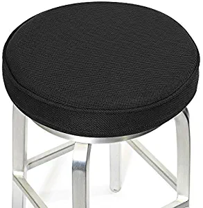 Shinnwa Bar Stool Cushions,Memory Foam Bar Stool Covers Round Cushion with Non-Slip Backing and Elastic Band 14" Black