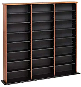 Prepac Triple Width WallStorage Cabinet, Cherry and Black