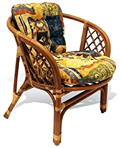 Bahama Handmade Rattan Wicker Chair with Cushion