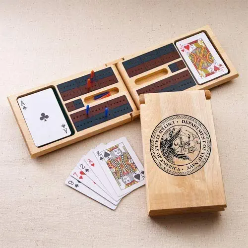 Military Retirement Gift Ideas For Veterans Day Cribbage board game travel set Army Navy Marine Corp Air Force National Guard Military Appreciation Month gift