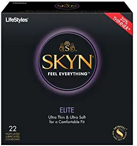 Lifestyles Skyn Elite Non-Latex Condoms, 22 Count