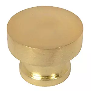 10 Pack - Cosmas 704BB Brushed Brass Round Contemporary Cabinet Hardware Knob - 1-1/4" Diameter