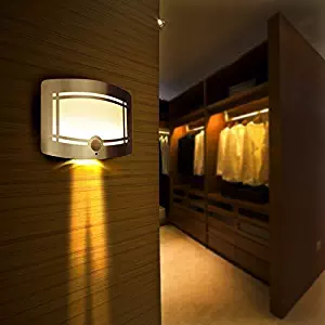 Fding LED Wall Light Light-Operated Motion Sensor Nightlight Activated Battery Operated Wall Sconce