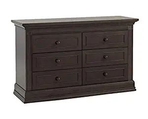 Montana Collection Natural Hardwood 6 Drawer Dresser | Lasting Quality & Design | Kiln-dried & Hand-Crafted Construction | 56” x 18.5” x 34”, Espresso