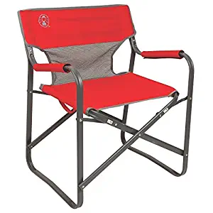 Coleman 2000019421 Chair Steel Deck Red