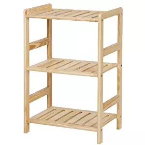 Furinno FNCJ-33011 Solid Wood 3-Tier Shelf