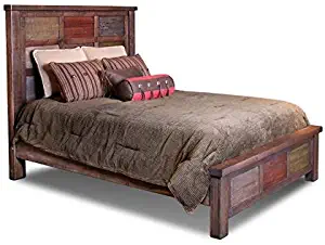 Crafters and Weavers Bayshore Rustic Style Solid Wood Platform Bed, Queen