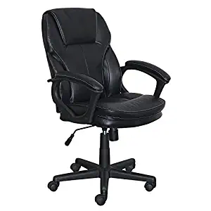 Serta Manager's Office Chair in Puresoft Faux Black Leather