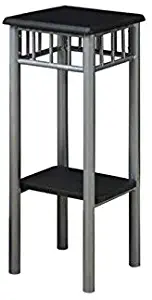 Monarch Specialties Black and Silver Metal Plant Stand