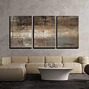 wall26 - Grey and Brown Painting - Canvas Art Wall Decor - 24"x36"x3 Panels