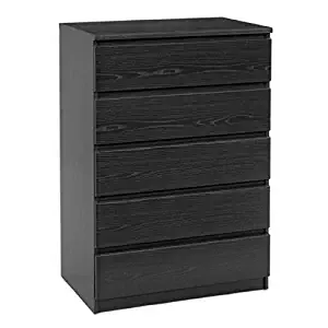 BOWERY HILL 5 Drawer Chest in Black