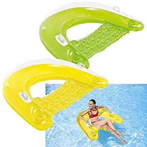 Intex Sit N Float Inflatable Lounge, 60" X 39", 1 Pack (Colors May Vary)