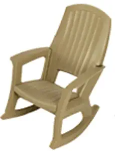 Taupe Outdoor Rocking Chair, 600-Lb. Capacity
