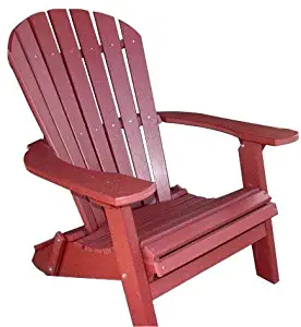 Phat Tommy Recycled Poly Resin Folding Deluxe Adirondack Chair – Durable and Eco-Friendly Armchair. This Patio Furniture is Great for Your Lawn, Garden, Swimming Pool, Deck.