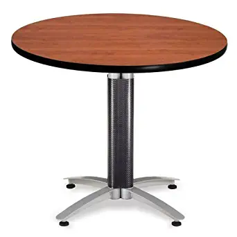 OFM 36" Multi-Purpose Round Table with Metal Mesh Base, Cherry (MT36RD-CHY)