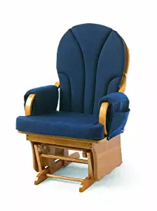 Foundations Lullaby Adult Glider Rocker, Natural/Blue