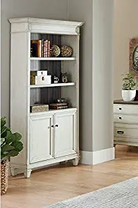 Martin Furniture Bookcase with Lower Doors, White