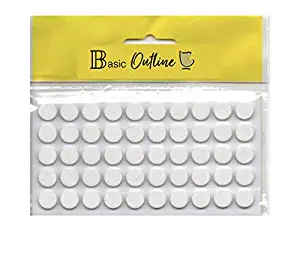 Furniture Pads Kitchen Cupboard Door Buffer Pads Sound Dampening Door Buffers Bumpers Made of Soft Eva Rubber for Quiet Drawer Close Anti Slam Cushion Rubber feet Pads 10 mm (50 pcs, White)