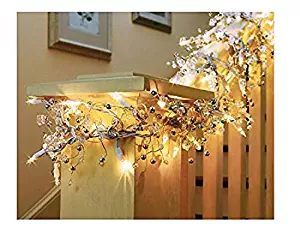GE 9 ft Glitter Gem Garland Christmas Holiday Decoration Lights with 100 Constant On Clear Bright Indoor Lights White Wire (1 box (100 lights))