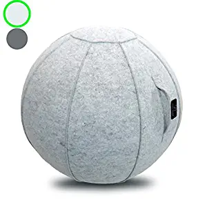 Sitting Ball Chair with Handle for Home, Office, Pilates, Yoga, Stability and Fitness - Includes Exercise Ball with Pump