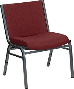 Flash Furniture HERCULES Series Big & Tall 1000 lb. Rated Burgundy Fabric Stack Chair