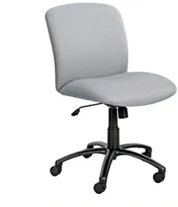 Safco Products Uber Big and Tall Mid Back Chair , Grey, Rated for 24/7 Use, Holds up to 500 lbs. (Optional arms sold separately)