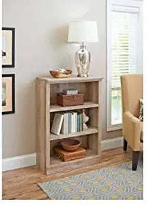 Better Homes and Gardens Crossmill Collection 3-Shelf Bookcase, Weathered