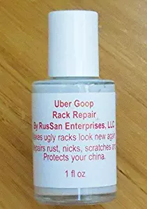 (NEW 1oz size) Uber Goop LIGHT GREY Dishwasher Rack Coating/Glue (bottle only)