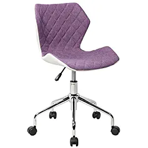 Techni Mobili Modern Height Adjustable Office Task Chair, Purple
