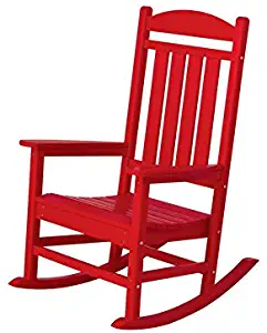 POLYWOOD R100SR Presidential Rocking Chair, Sunset Red