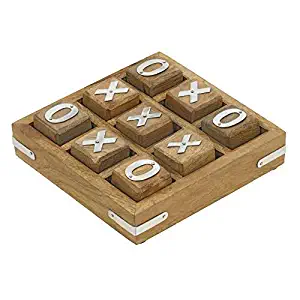 ShalinIndia Handmade Wooden Tic Tac Toe Game for Kids 7 and Up - Great Gifts for Kids for All Occasions