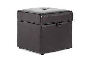 Baxton Studio Sydney Modern Ottoman Storage Ottoman, Brown