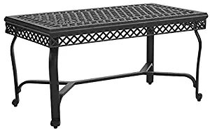 Crosley Furniture CO6203-BK Palermo Outdoor Aluminum Coffee Table, Black